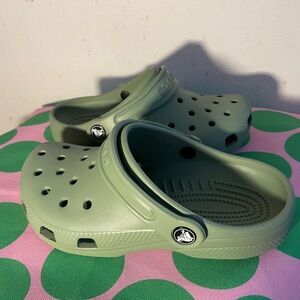 CROCS Kids Sage Green Clogs